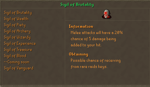 Sigil Drops - Rare rewards from activities